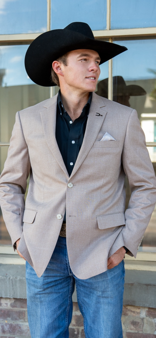 New!! Fawn Pastel Beige Cowboy Sport Coat