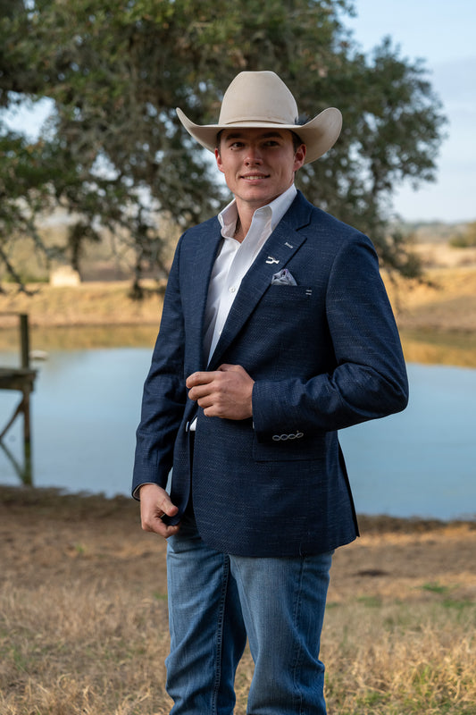 New!! Navy Blue Cowboy Sport Coat