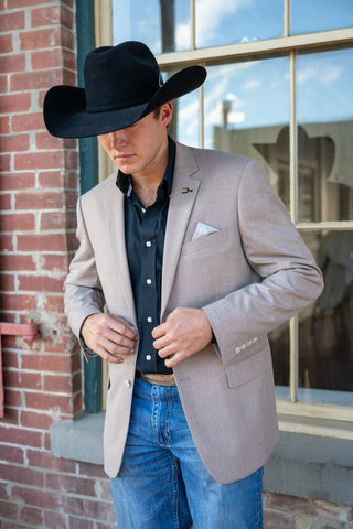 New!! Fawn Pastel Beige Cowboy Sport Coat
