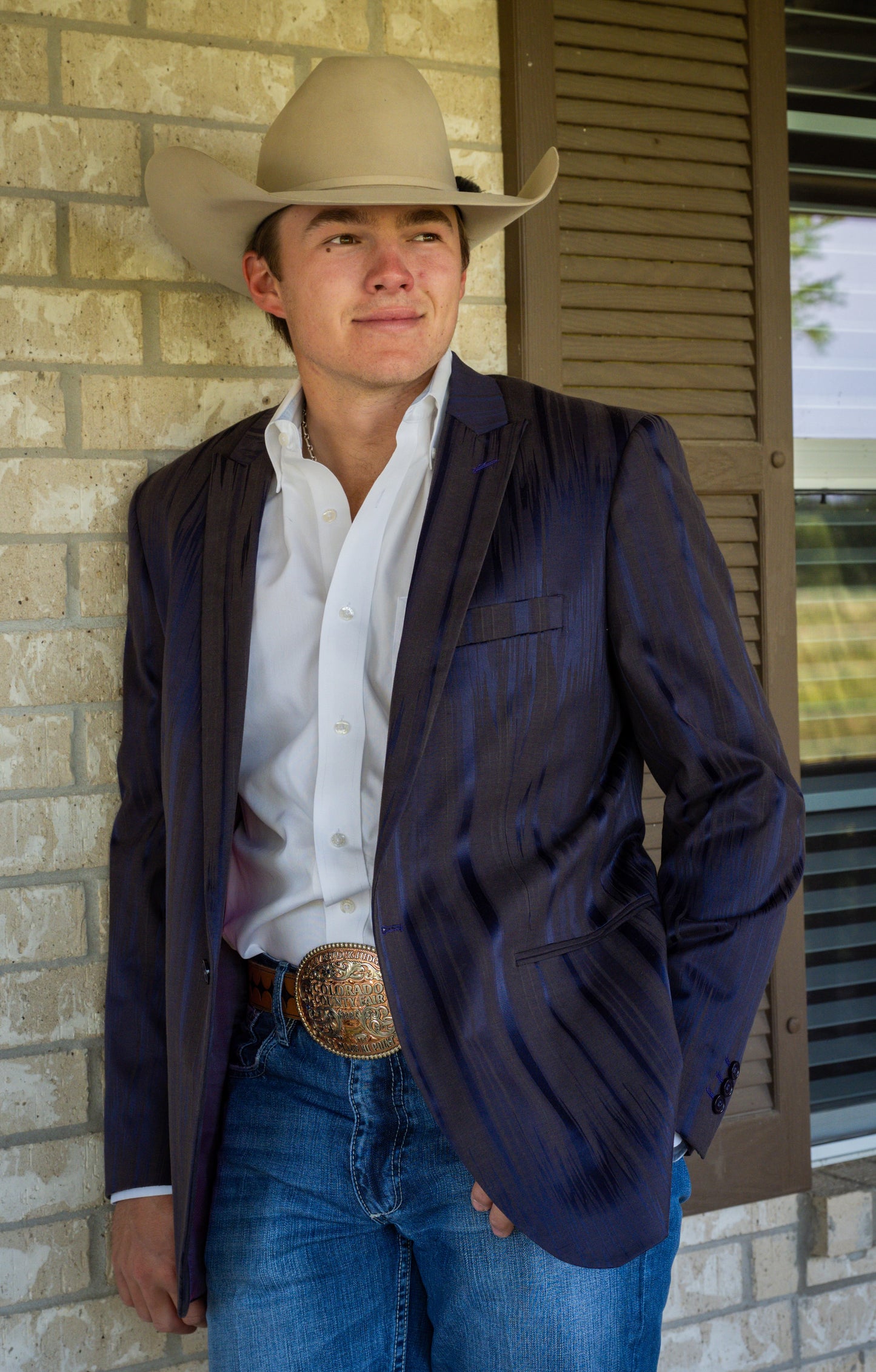 Purple Watermark Cowboy Sport Coat