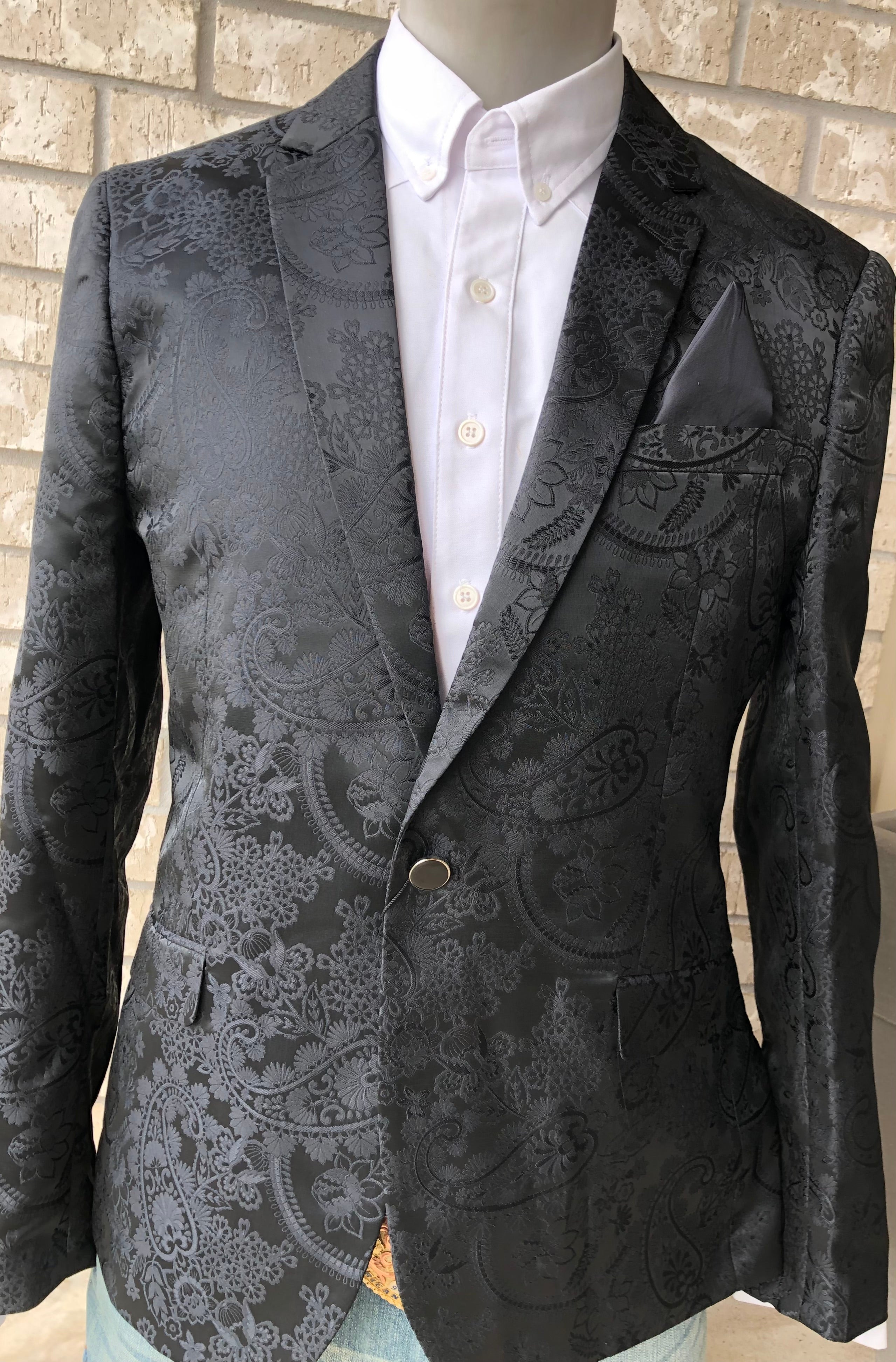 Black on Black Paisley Sport Coat