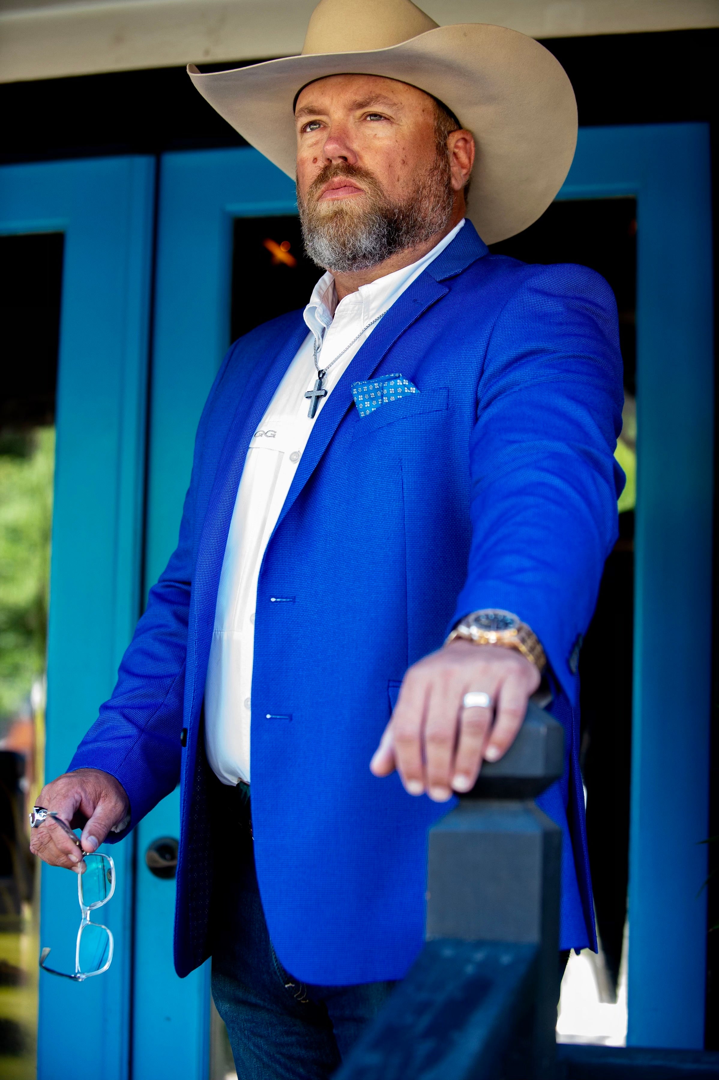 Electric Blue Cowboy Sport Coat