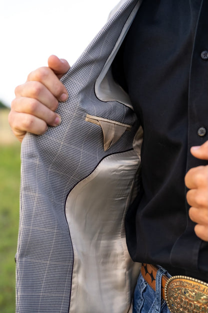 Smokey Houndstooth Cowboy Sport Coat – Timeless Western Tailoring