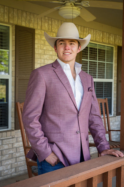 Solid Aggie Maroon Cowboy Sport Coat – Slim Fit Western Jacket