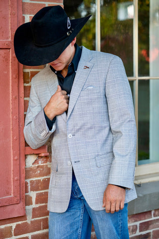 New!! West of Wall Street Grey Cowboy Sport Coat