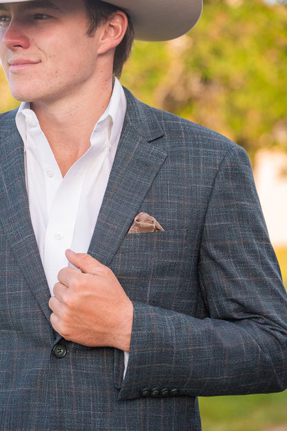 Dark Green with Tan Detail Cowboy Sport Coat – Classic Western Lifestyle Jacket