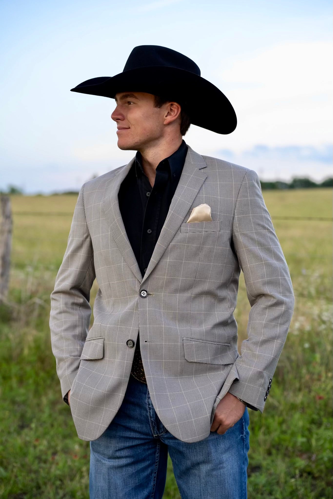 Smokey Houndstooth Cowboy Sport Coat – Timeless Western Tailoring