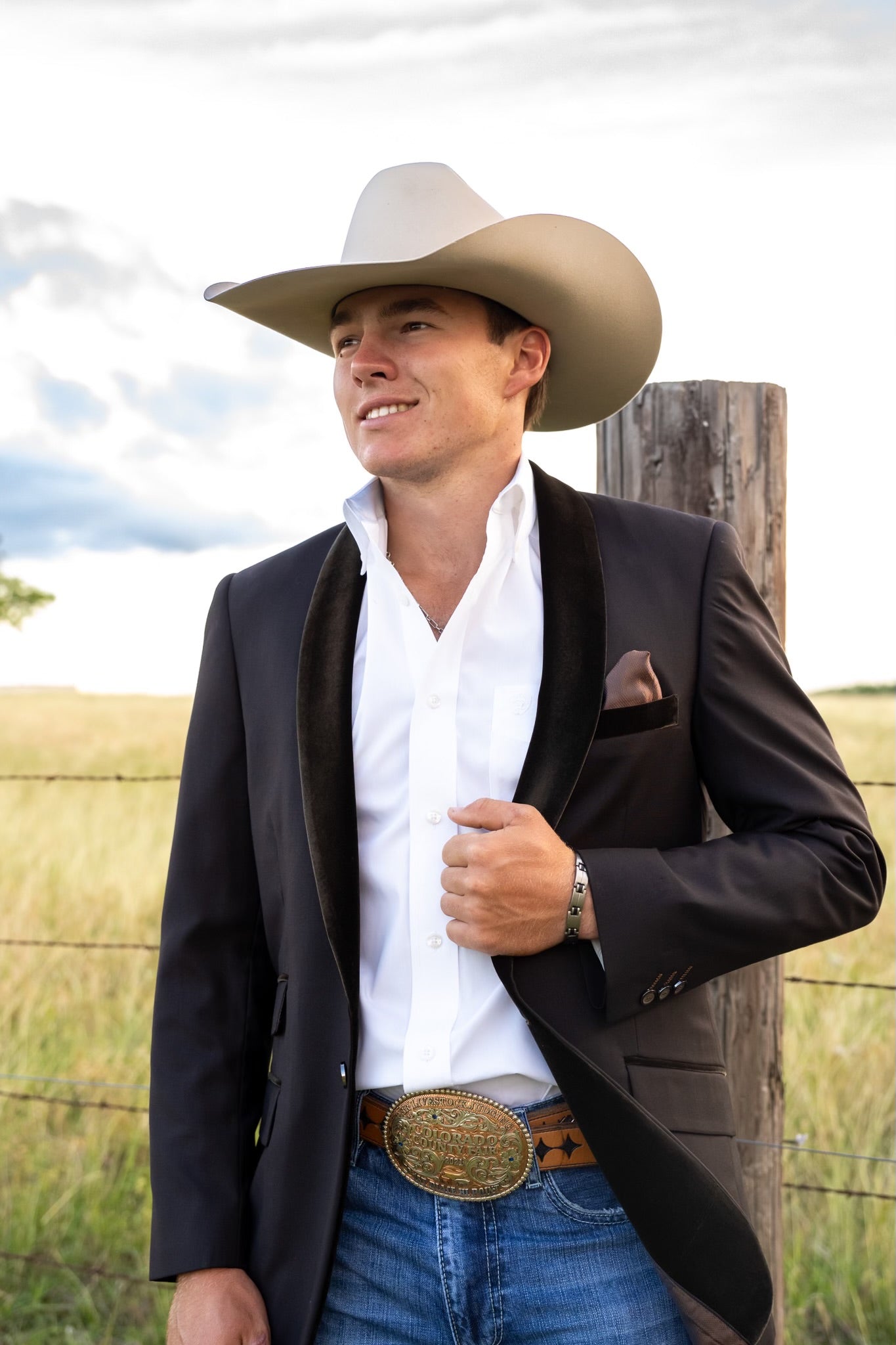 Mocha Chocolate Brown Velvet Lapel Cowboy Sport Coat – Tailored Western Lifestyle Jacket