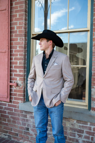 New!! Fawn Pastel Beige Cowboy Sport Coat