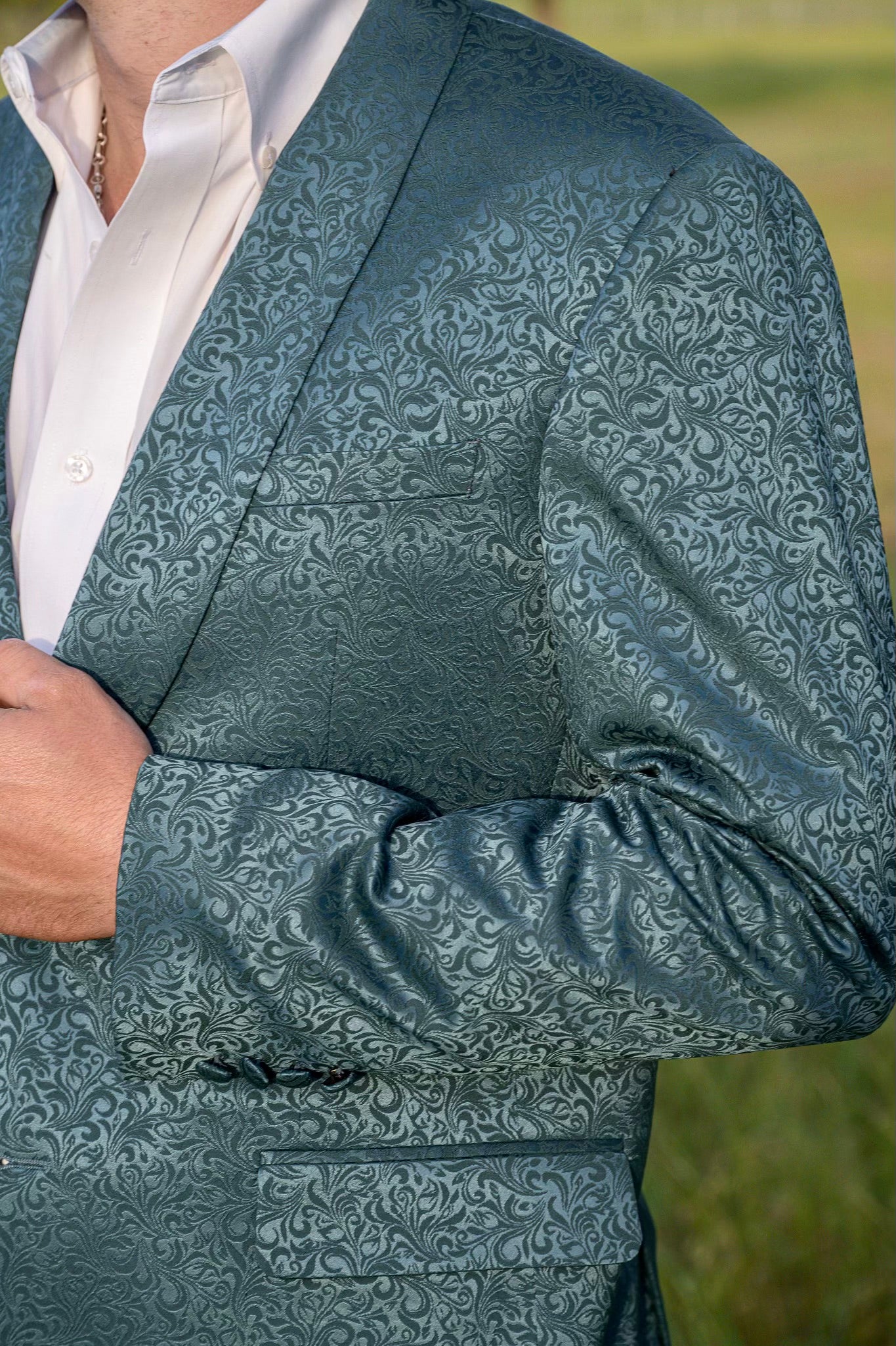 Teal Paisley Cowboy Sport Coat