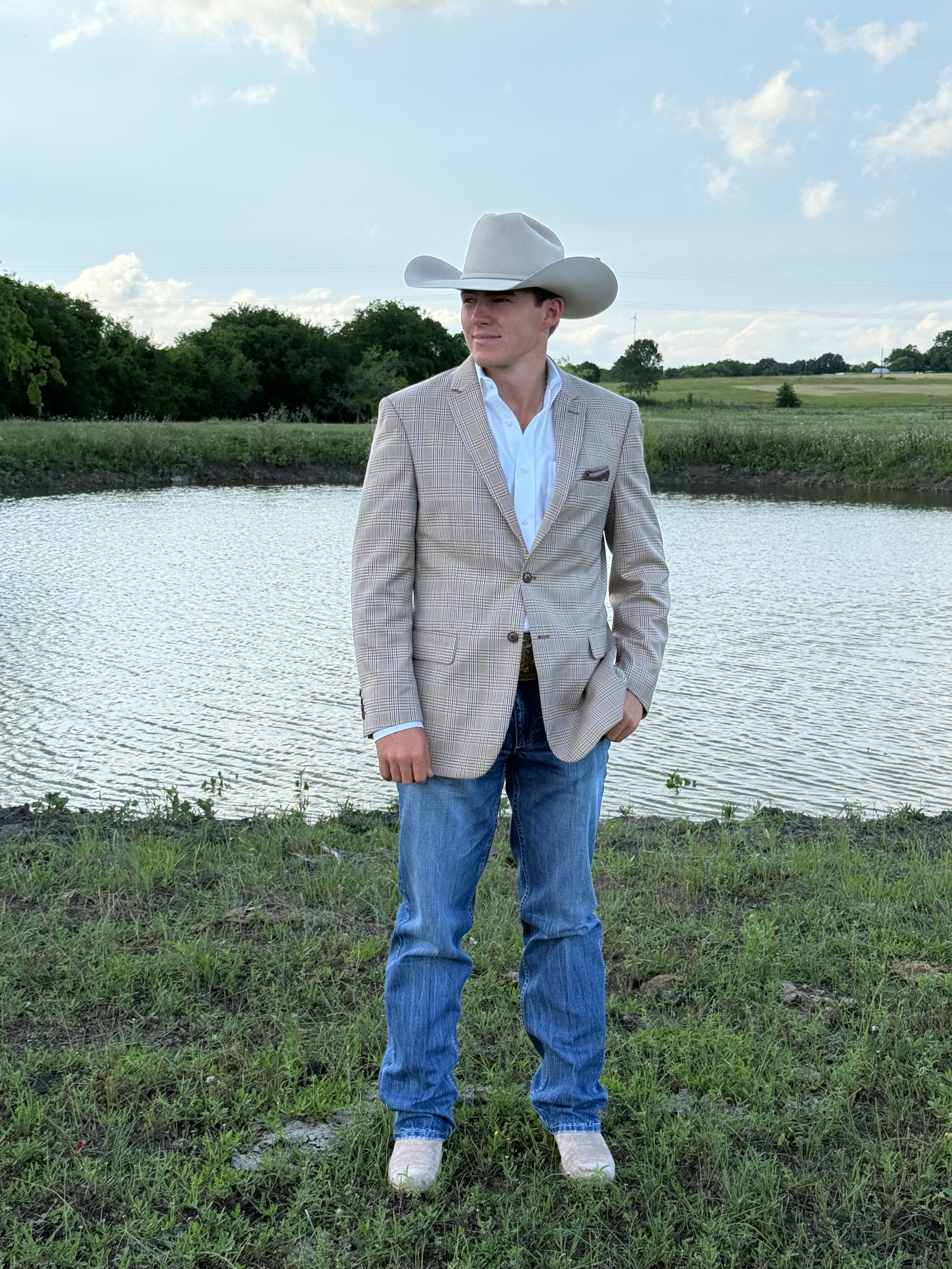 Bold Brown Plaid Cowboy Sport Coat