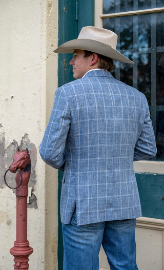 New!! Pebble Beach Windowpane Cowboy Sport Coat