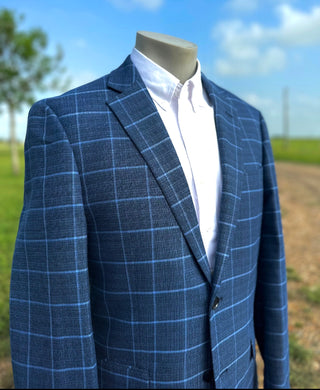 Cody’s Blue Windowpane Cowboy Sport Coat