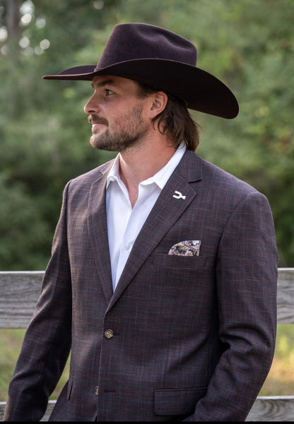 The Whiskey Ridge Cowboy Sport Coat – Slim Fit Saddle Brown
