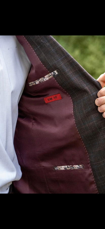 The Whiskey Ridge Cowboy Sport Coat – Slim Fit Saddle Brown