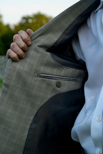 Light Green Tiny Plaid Cowboy Sport Coat