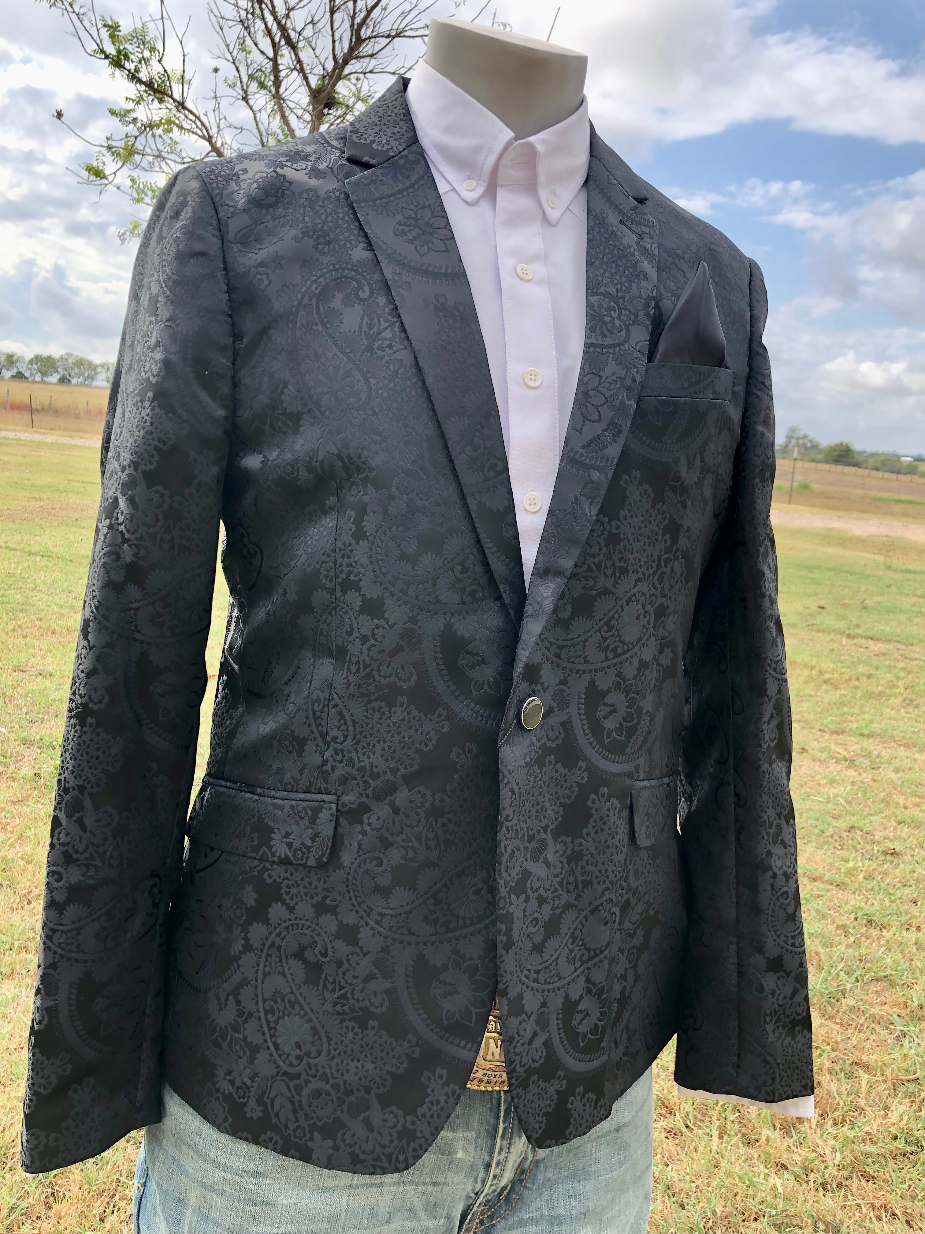 Black on Black Paisley Sport Coat