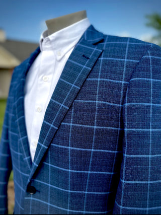 Cody’s Blue Windowpane Cowboy Sport Coat