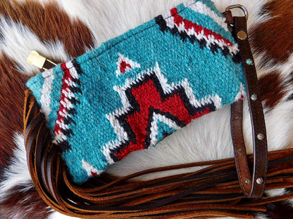 Carico Lake Saddleblanket Wristlet Fringed