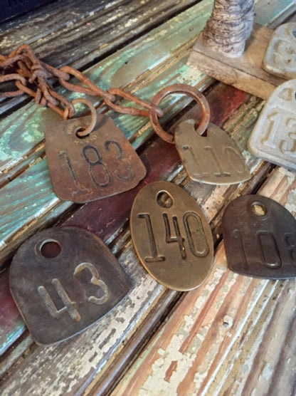 Vintage Cow Tag