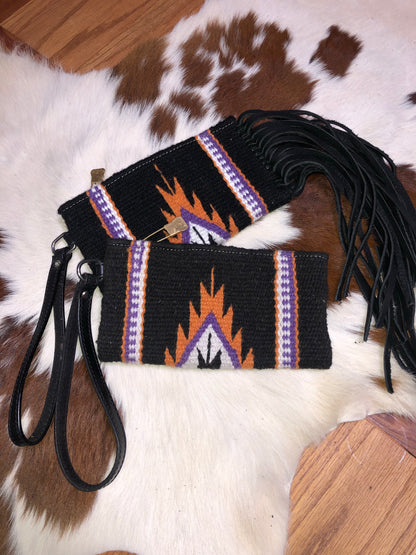 Cajun Saddleblanket Wristlet Unfringed