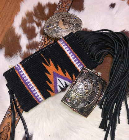 Cajun Saddleblanket Wristlet Fringed