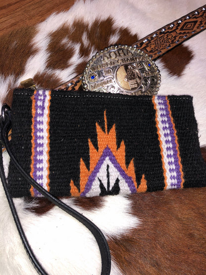 Cajun Saddleblanket Wristlet Unfringed